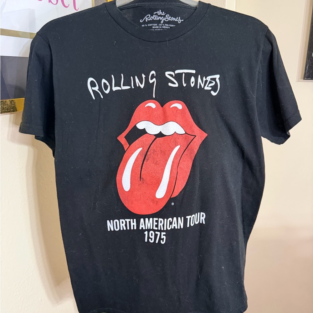 the Rolling‎ Stones Black Logo Tag Graphic Tee